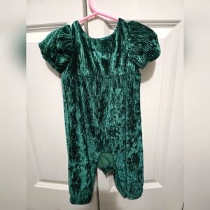 Beautiful Green Velvet romper